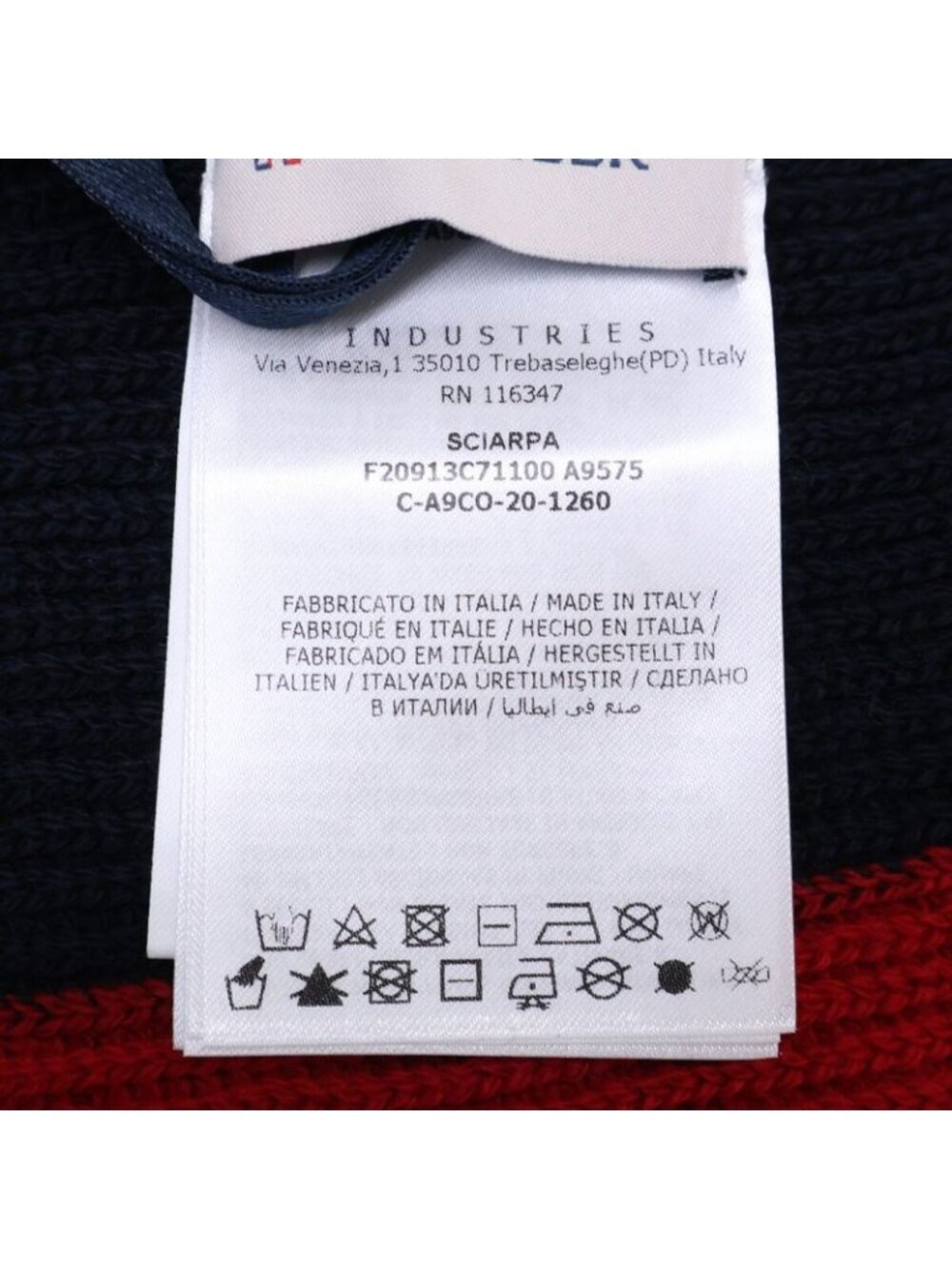 Moncler Sciarpa Wool Tricolor Scarf - Picture 6 of 9